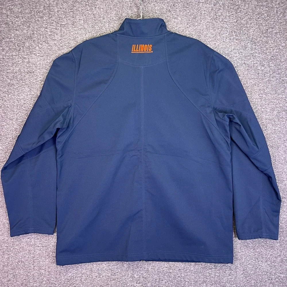 Nike Illinois Fighting Illini Jacket Mens L Navy Blue Softshell Sporty Casual